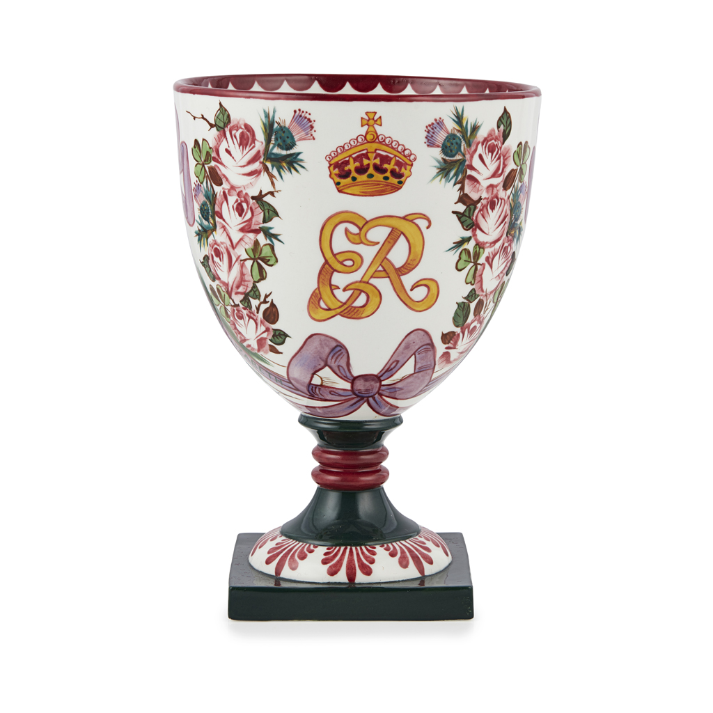 Appraisal: A ROYAL DOULTON - WEMYSS CENTENARY GOBLET AND PRESENTATION BOX