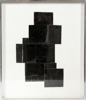 Appraisal: LOUISE NEVELSON LEAD INTAGLIO LOUISE NEVELSON LEAD INTAGLIO PAPER H