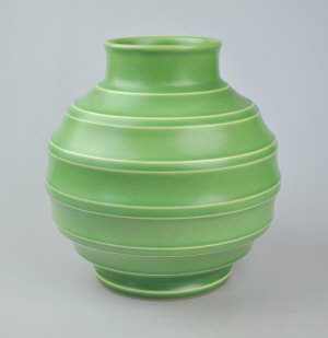 Appraisal: Keith Murray for Wedgwood a vase with horizontal ribbing in