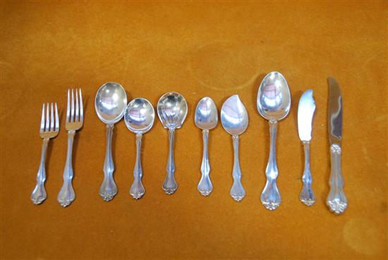 Appraisal: Westmoreland Sterling Silver Flatware Service George and Martha Washington pattern