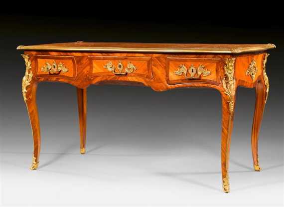 Appraisal: BUREAU PLAT Louis XV in the style of P ROUSSEL