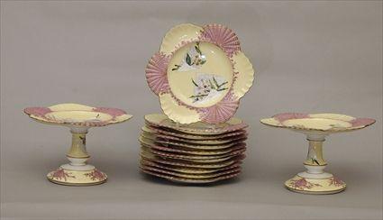 Appraisal: English Porcelain Partial Dessert Set