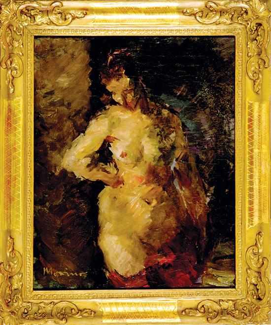 Appraisal: Morino Continental first half th century FEMALE NUDE oil on