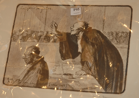 Appraisal: HONORE DAUMIER LE BON ARGUMENT LITHOGRAPH