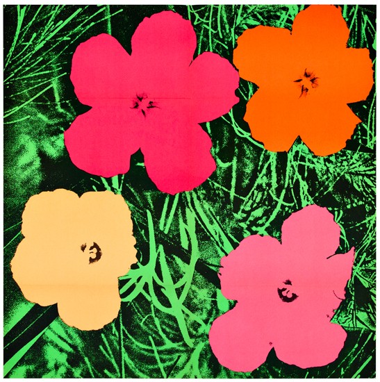 Appraisal: ANDY WARHOL Flowers Offset color lithograph x mm x inches