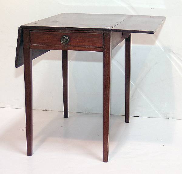 Appraisal: A George III mahogany pembroke table Late th Century late