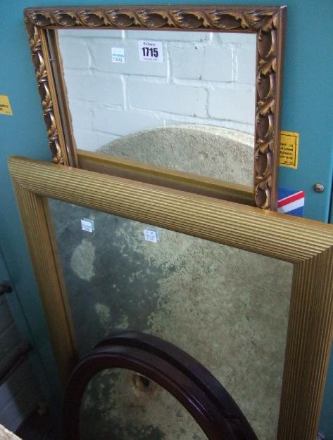 Appraisal: Three gilt framed wall mirrors th century