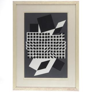 Appraisal: Victor Vasarely lithograph Victor Vasarely lithograph Victor Vasarely French -