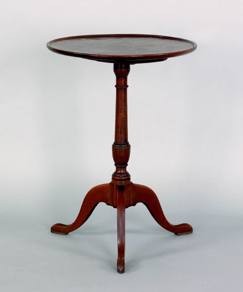 Appraisal: George III mahogany candlestand ca the circular dish top tilting