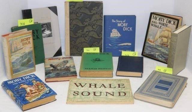 Appraisal: VINTAGE BOOKS RELATED TO HERMAN MELVILLE MOBY DICK AND WHALING