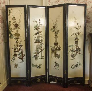 Appraisal: Panel Oriental Screen H x each panel