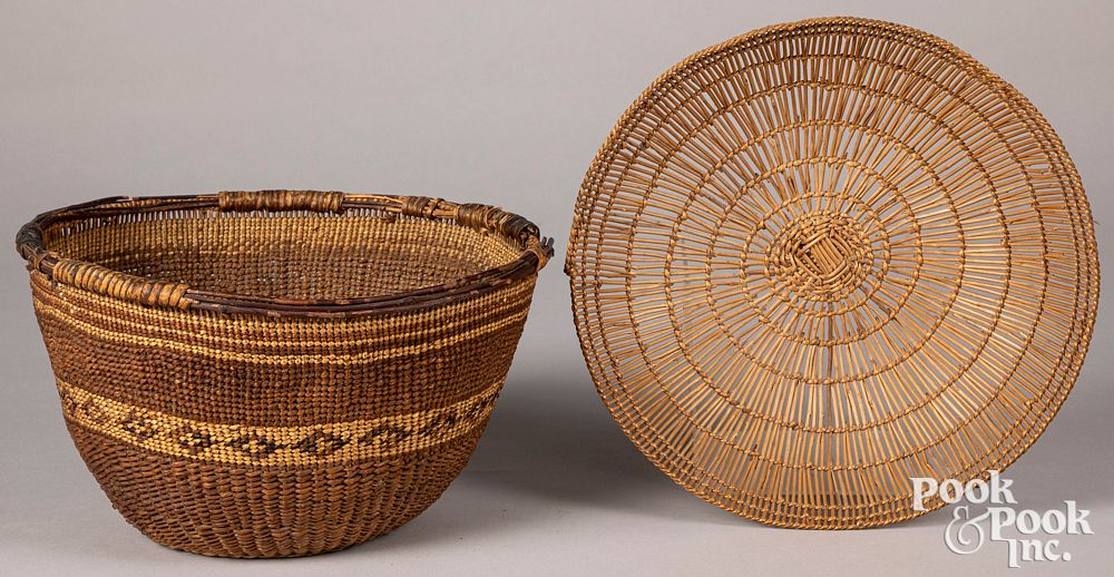 Appraisal: Two California Native American Indian baskets Two California Native American