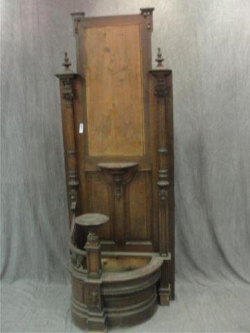 Appraisal: Victorian Carved Entry Console As is-missing mirror From a prominent