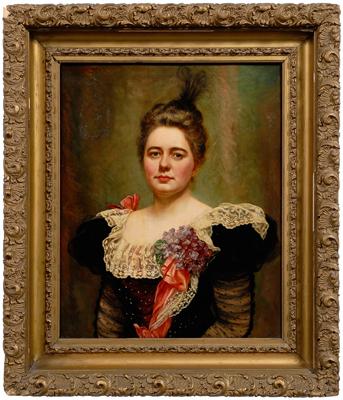 Appraisal: Jean Paul Selinger painting Massachusetts - portrait of a lady