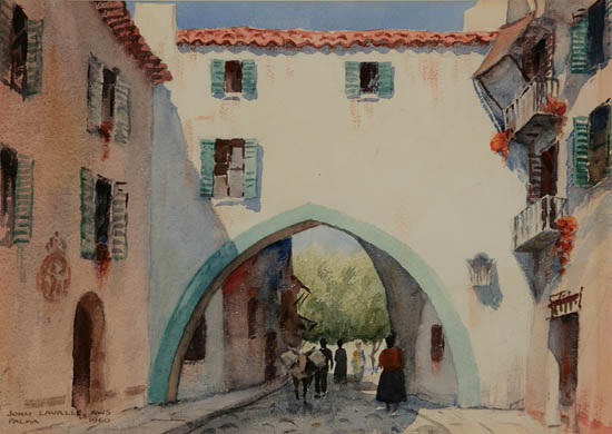 Appraisal: John Lavalle American - Street Scene in Palma and Fishing