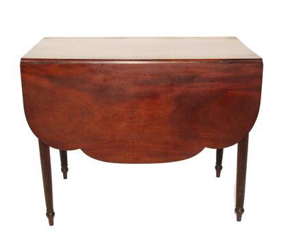 Appraisal: Federal mahogany drop-leaf table philadelphia pa circa