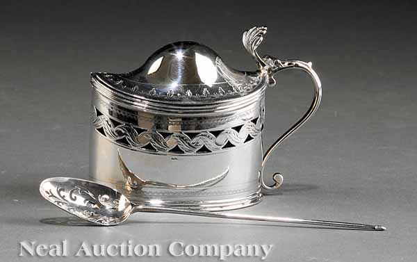 Appraisal: A George III Sterling Silver Mustard Pot Peter Ann William