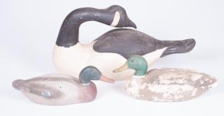 Appraisal: Victor Ellis Simon Duck Goose Decoy Trio Three waterfowl decoys