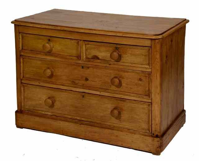 Appraisal: A VICTORIAN PINE CHEST of two short and two long