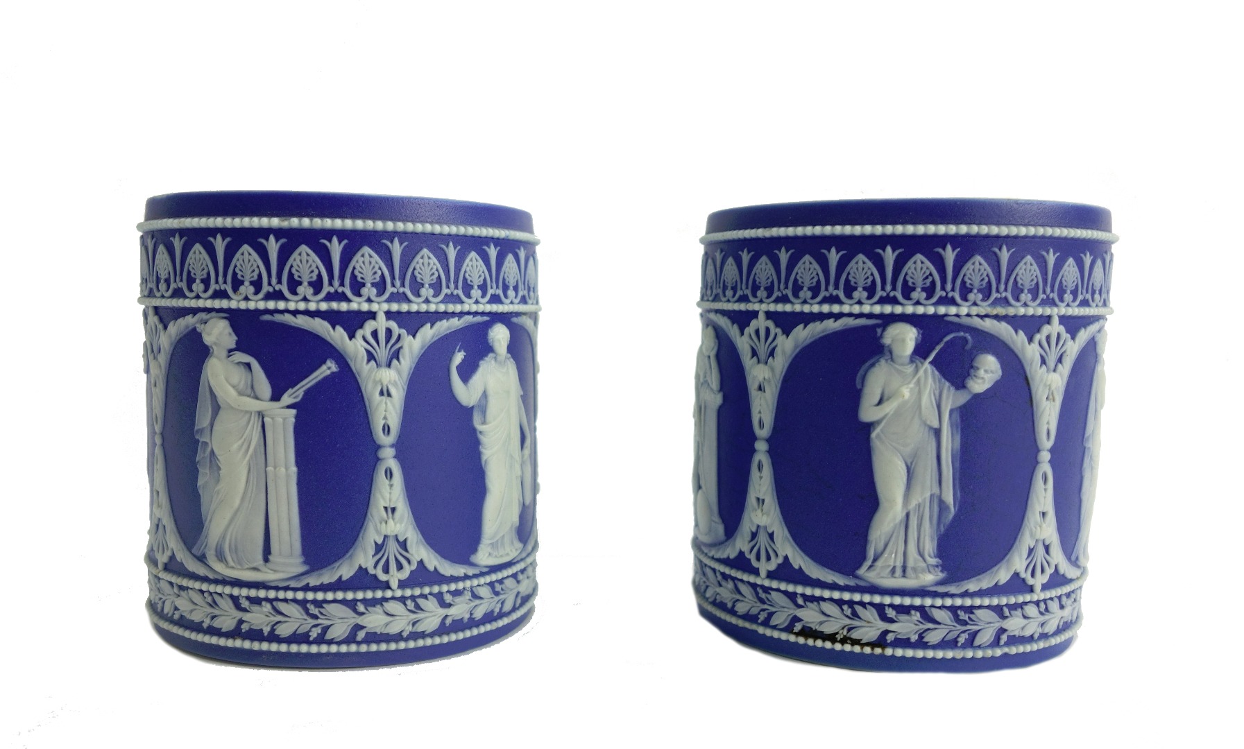 Appraisal: A pair of Adams jasper ware 'barrels' late th century