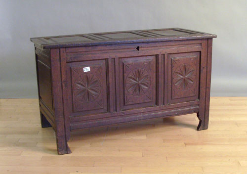 Appraisal: English oak blanket chest ca h w