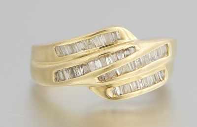 Appraisal: A Ladies' Diamond Ring k yellow gold ring designed with