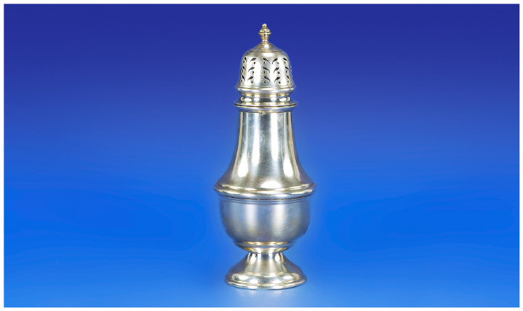 Appraisal: Silver Sugar Shaker Plain Form Raised On A Tapering Base