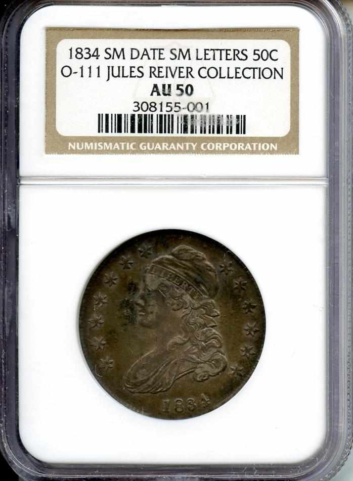 Appraisal: Small Date Small Letters AU NGC Ex Jules Reiver Collection