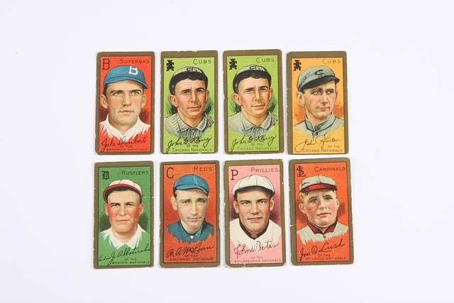 Appraisal: Grouping of eight T- baseball cards Cards include John Kling