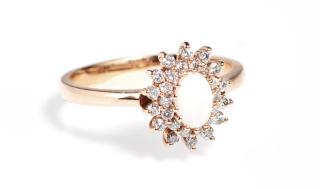 Appraisal: Lady's K Rose Gold Dinner Ring with an oval cab