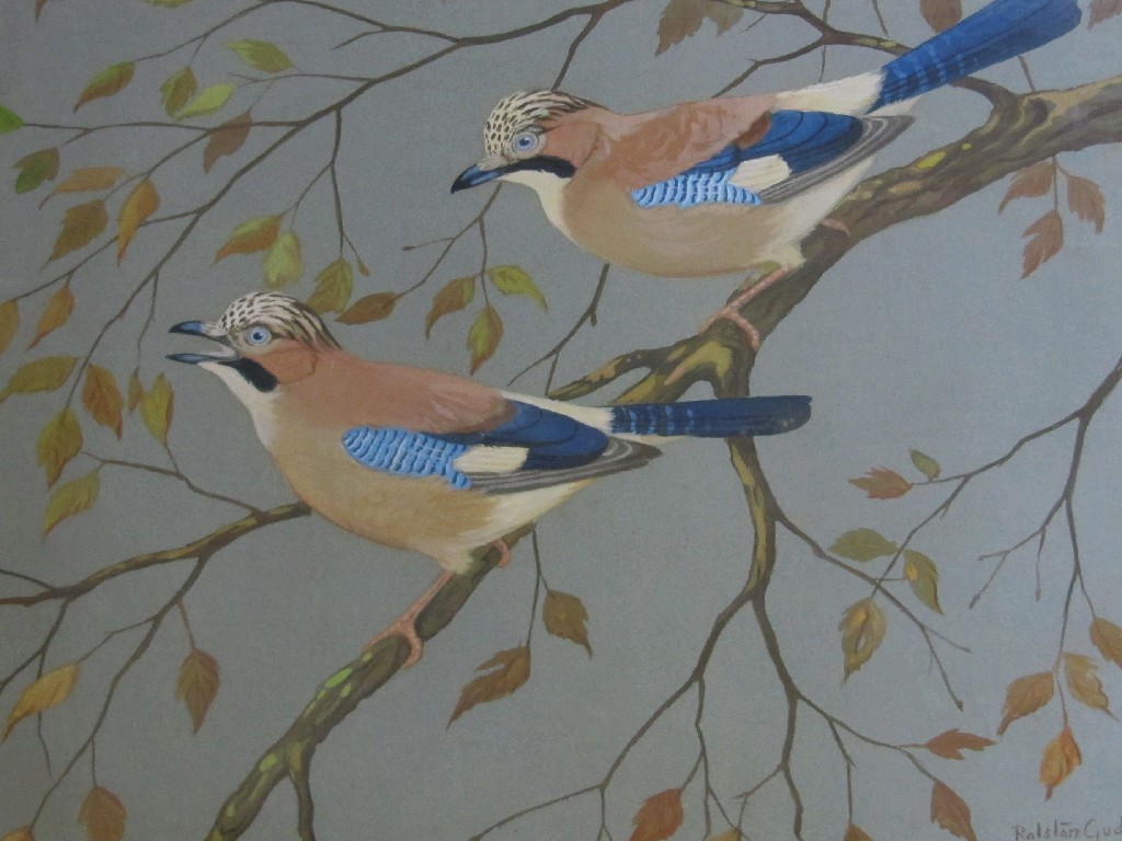 Appraisal: RALSTON GUDGEON RSW Watercolour 'Jays' signed x