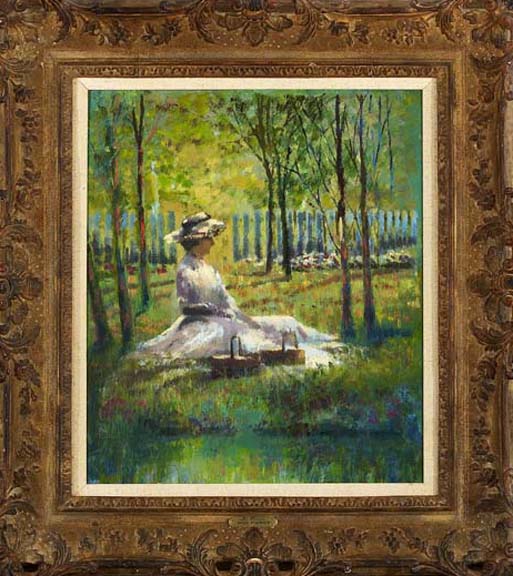 Appraisal: Don Purdy American Connecticut b The Picnic oil on masonite