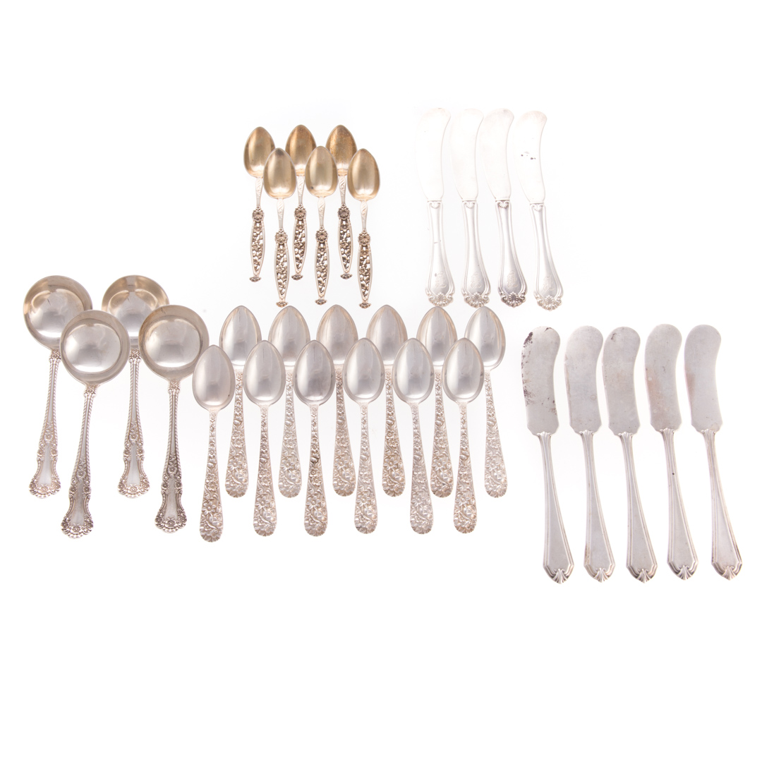 Appraisal: Assorted small sterling flatware pieces comprising Kirk Repousse demitasse spoons