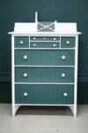 Appraisal: DRESSER - Novelty children's dresser circa painted white with green