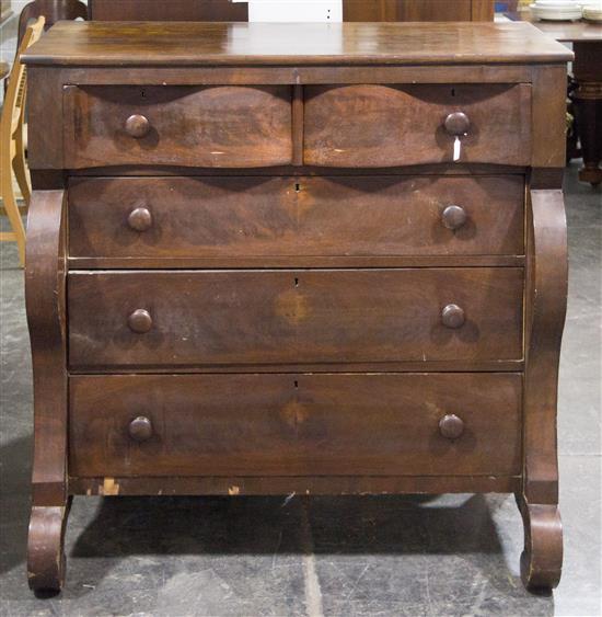 Appraisal: Sale Lot An American Empire Mahogany Chest of Drawers having