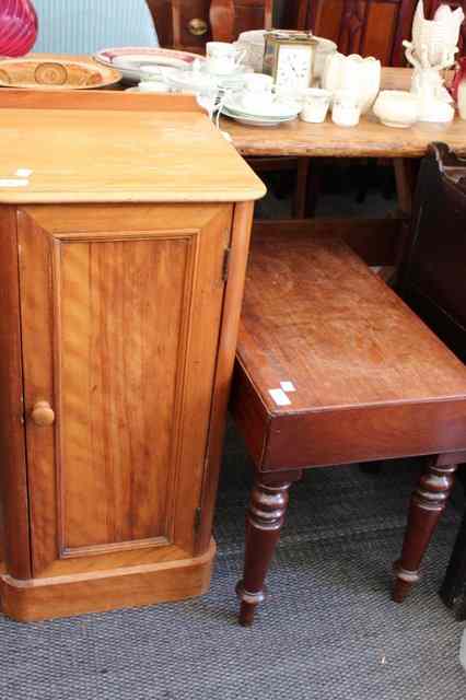 Appraisal: A POT CUPBOARD with single panelled door wide together with