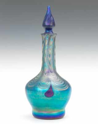 Appraisal: Contemporary Art Nouveau Style Glass Decanter A hand blown piece