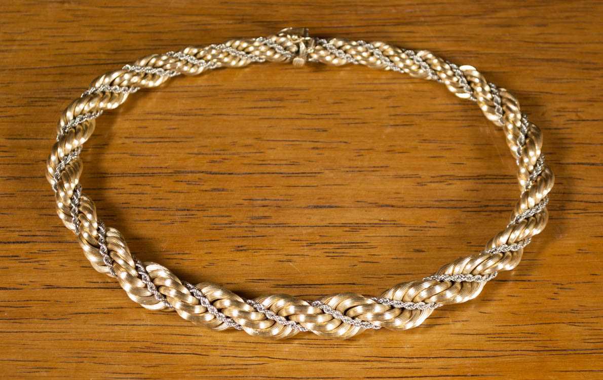 Appraisal: HEAVY EIGHTEEN KARAT GOLD TWISTED ROPE CHAIN measuring - inches