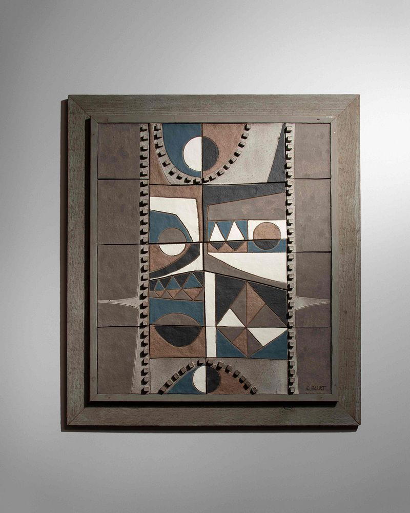 Appraisal: Clyde Burt American - Wall Tile c - Clyde Burt