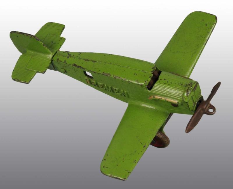 Appraisal: Cast Iron Bremen Airplane Toy Description All original with two