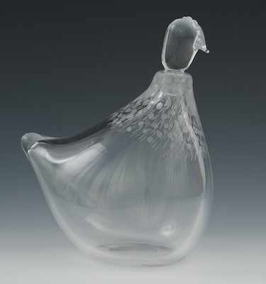 Appraisal: Vicke Lindstrand for Kosta Glass The organic stylized shape of