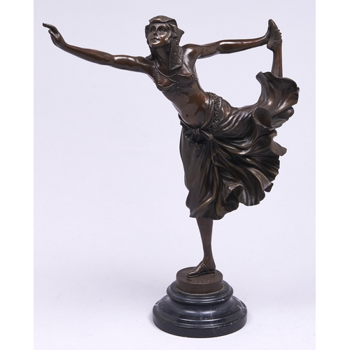 Appraisal: A bronze statuette of an Egyptian dancer cast from a