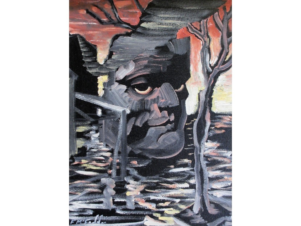 Appraisal: FRANK MCFADDEN b NO MAN IS AN ISLAND Oil on