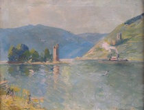 Appraisal: Ivan Hoon American th Century A river scene in a