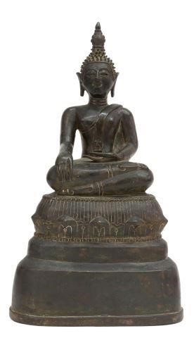 Appraisal: Southeast Asian cast bronze figure of the Buddha likely from