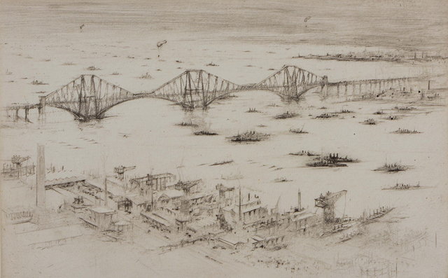 Appraisal: WILLIAM WALCOT - The Forth Bridge etching pencil signed in