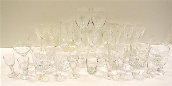 Appraisal: Assorted glassware including stem wines rocks glasses cordials footed juice