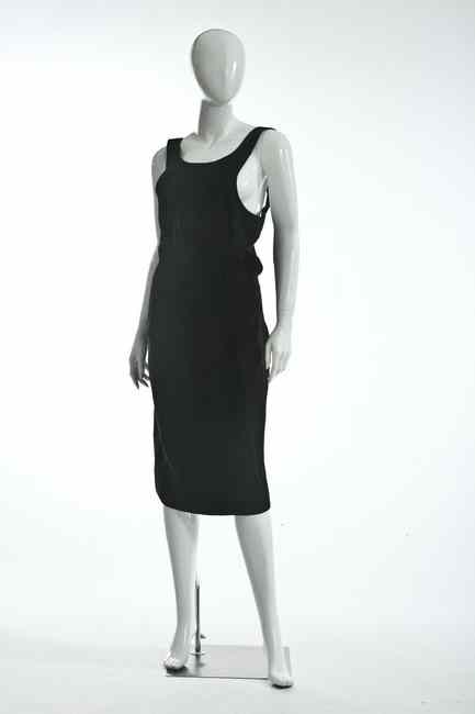 Appraisal: VALENTINO BLACK LINEN COCKTAIL DRESS Contemporary size new with tags