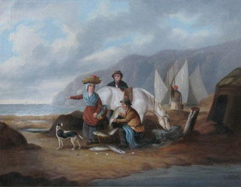 Appraisal: ASCRIBED TO WILLIAM COLLINS Bonchurch Isle of Wight with fisherfolk