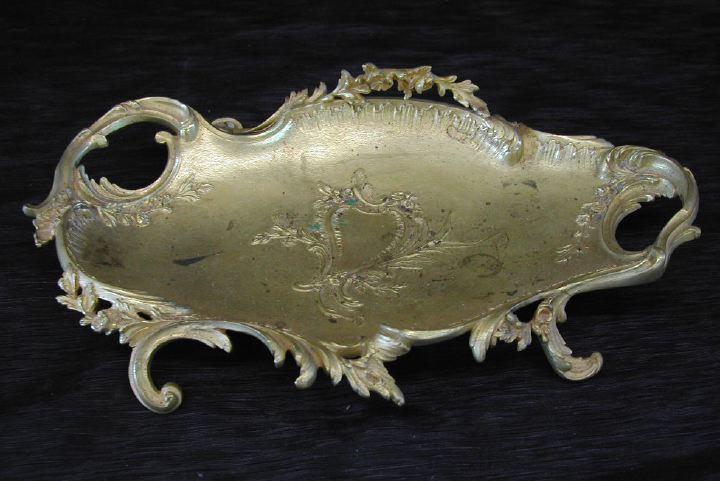 Appraisal: French Cast Brass Calling Card Tray fourth quarter th century